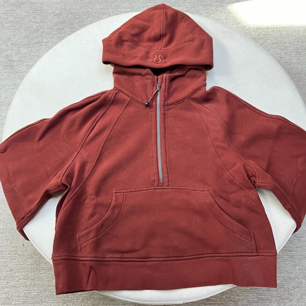 Lululemon Scuba Oversized Half-Zip Hoodie - Date Brown, XS/S